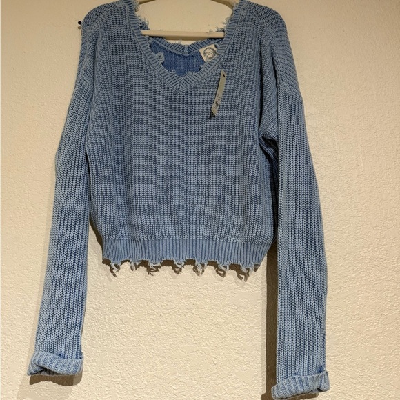 Francesca’s | Davida Distressed Ribbed Sweater size S NWT - Picture 5 of 6